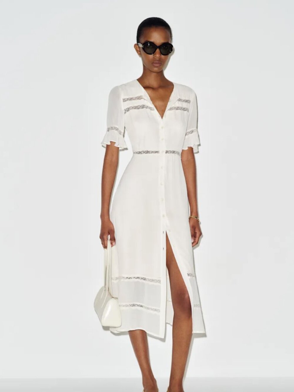 Reformation Woodson Dress Ivory - Size 2